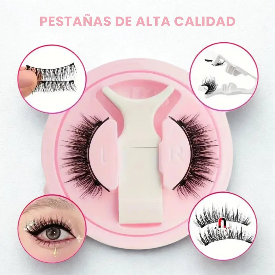 Lumoshe – Pestañas magnéticas de alto volumen con apariencia natural
