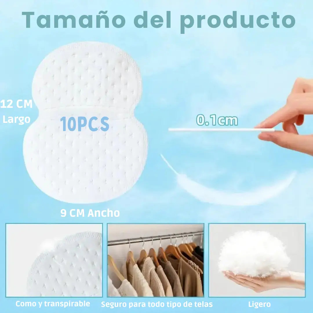 FrescaLife las Almohadillas ultrafinas para el sudor de las axilas
