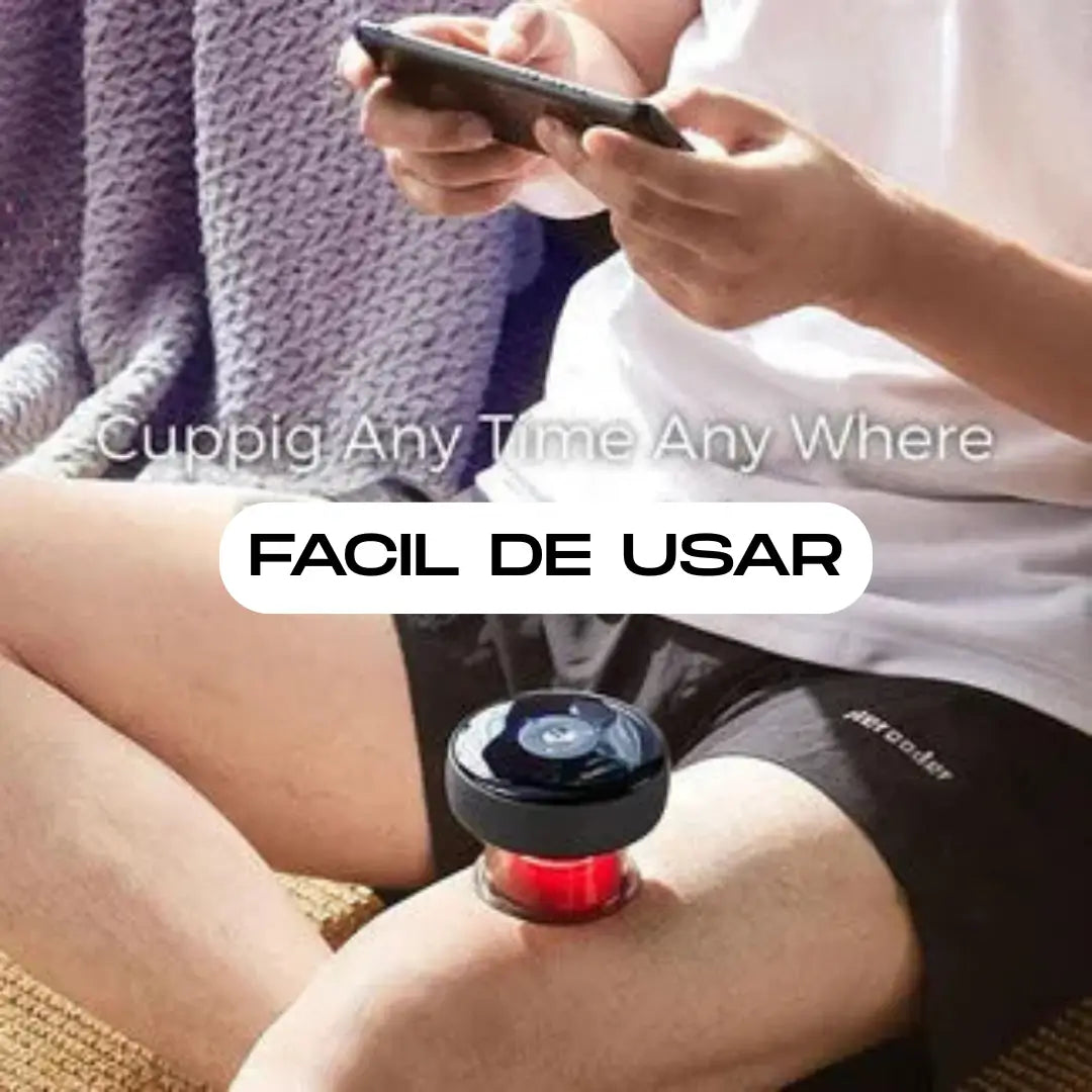 ExoCup la Ventosa Inteligente con  Masajeador y Luz Infrarroja – Alivio Muscular y Reducción de Celulitis