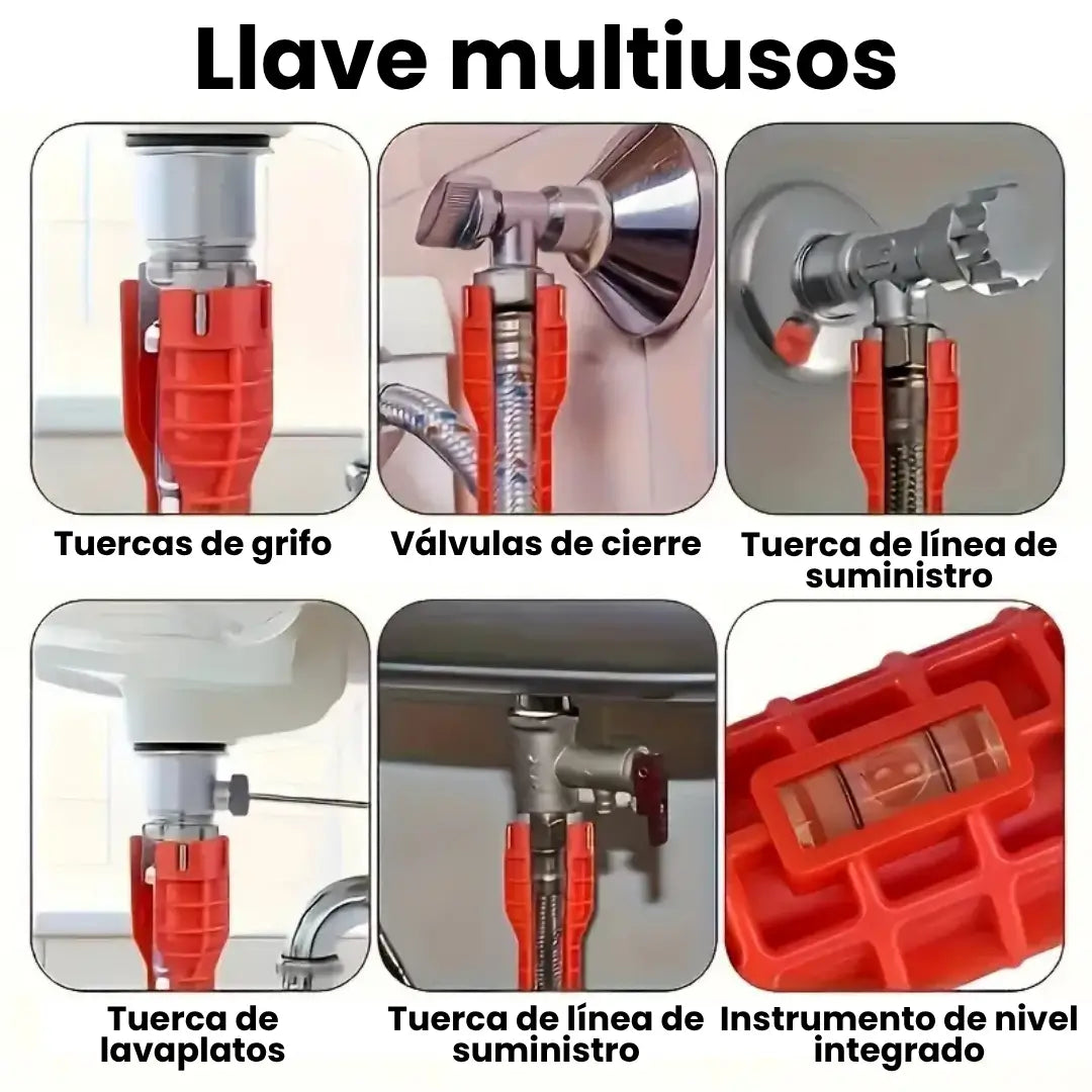 Llave para Fregadero 8 en 1 Infaltable en tu caja de herramientas
