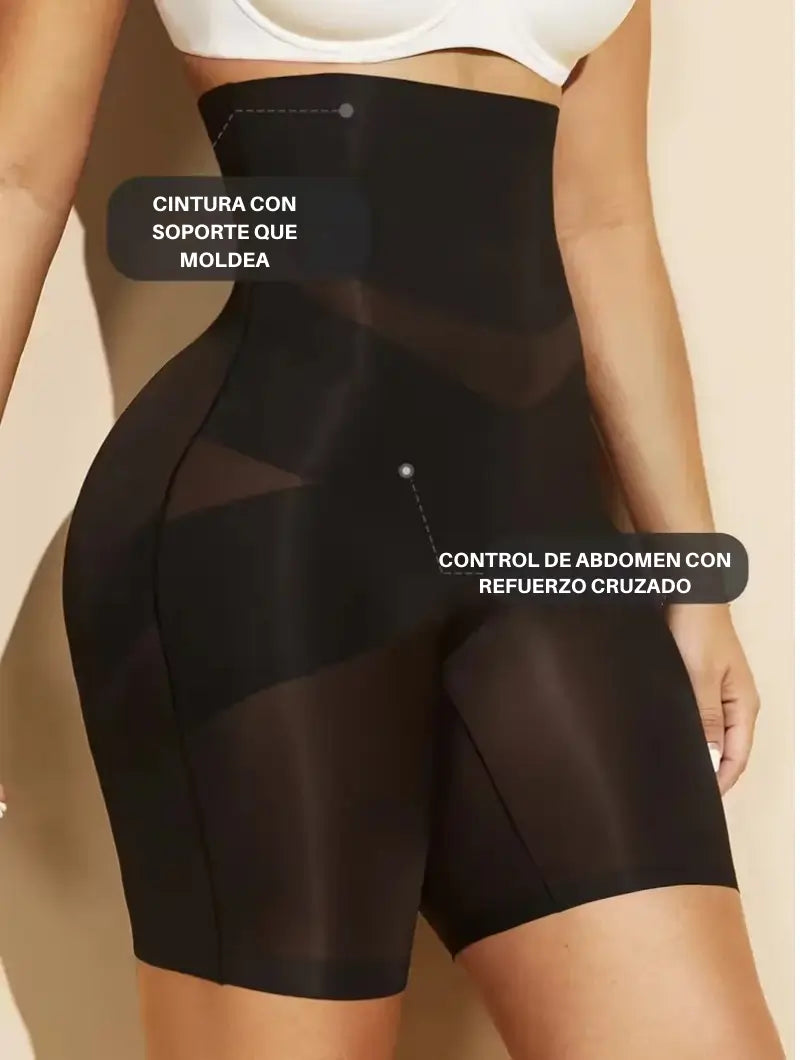 Faja moldeadora de cintura alta con control de abdomen y levanta cola