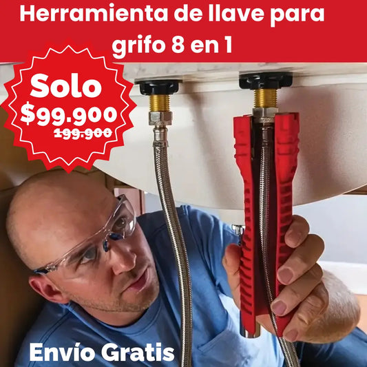 Llave para Fregadero 8 en 1 Infaltable en tu caja de herramientas