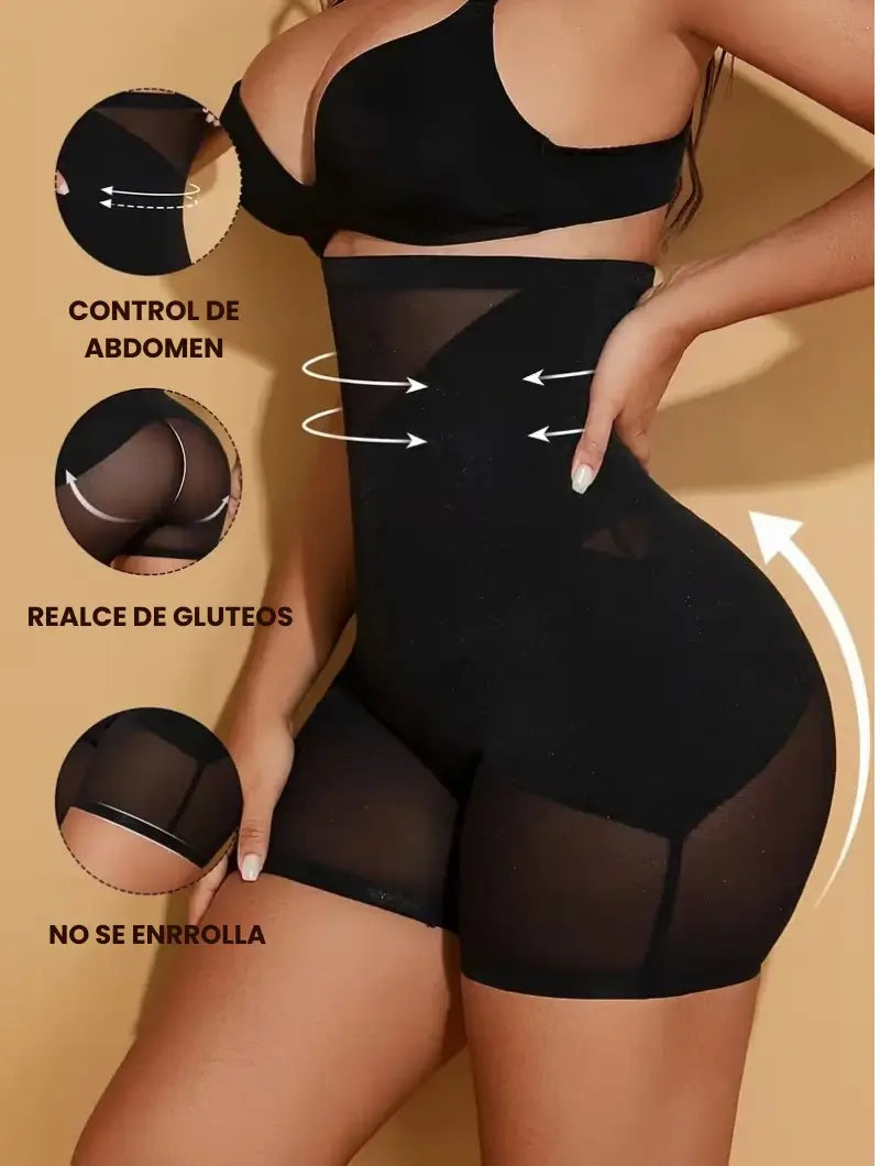 Faja moldeadora de cintura alta con control de abdomen y levanta cola