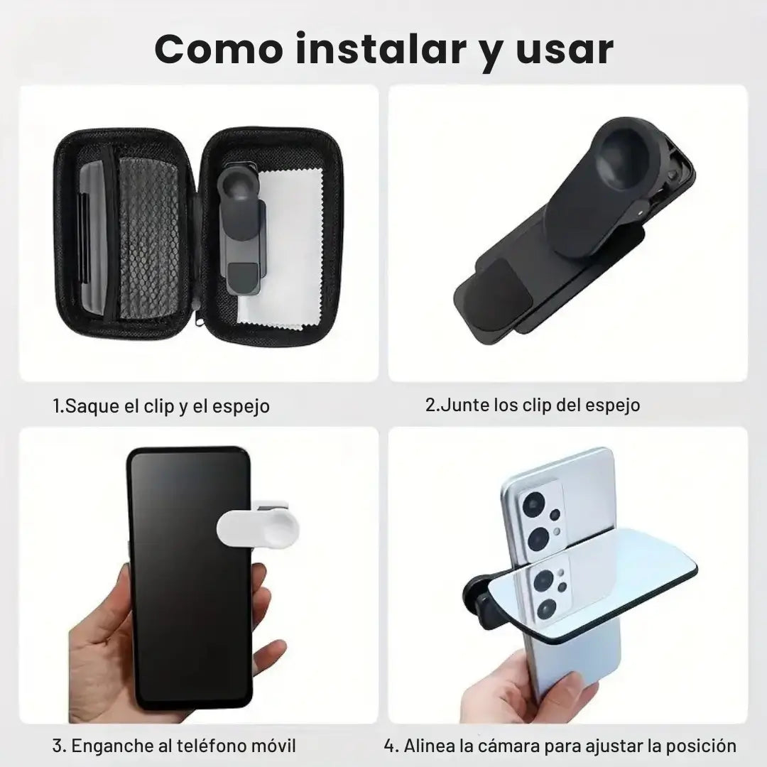 Kit de clip de espejo reflectante para cámara de teléfono inteligente (OFERTA 2025)