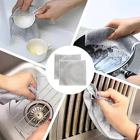 Paños de fregado de tejido de diamante reutilizables: resistentes a las manchas, suaves con las superficies