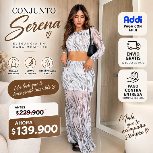 Conjunto Serena: Elegancia y comodidad en un solo look.