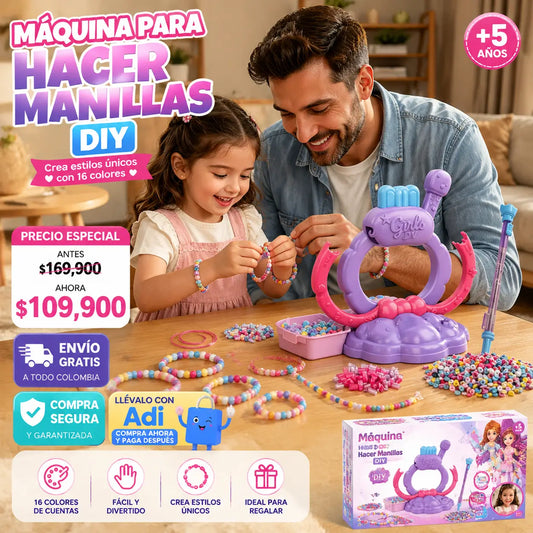Kit de Máquina para Hacer Pulseras de  Arcoíris 🌸🌈 Un regalo para crear momentos inolvidables 💖