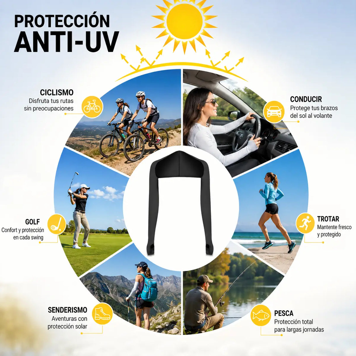 Set de 2 chales de verano con protección UV y efecto refrescante