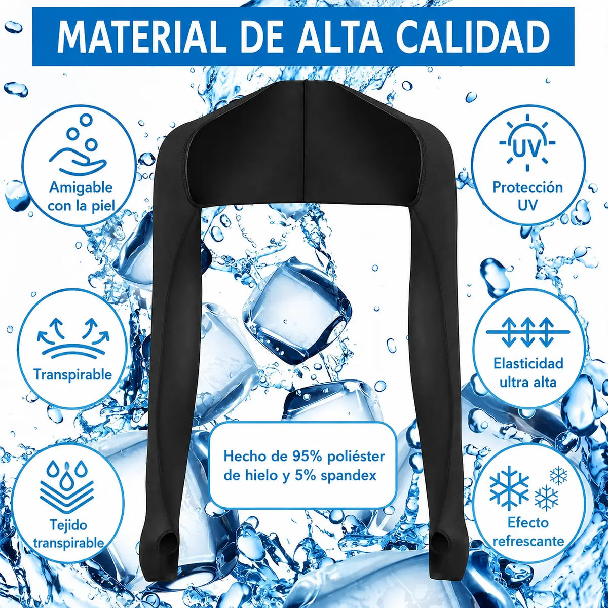 Set de 2 chales de verano con protección UV y efecto refrescante