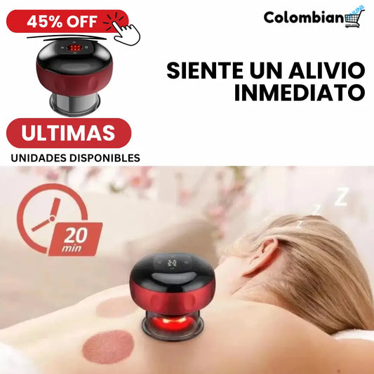 ExoCup la Ventosa Inteligente con  Masajeador y Luz Infrarroja – Alivio Muscular y Reducción de Celulitis