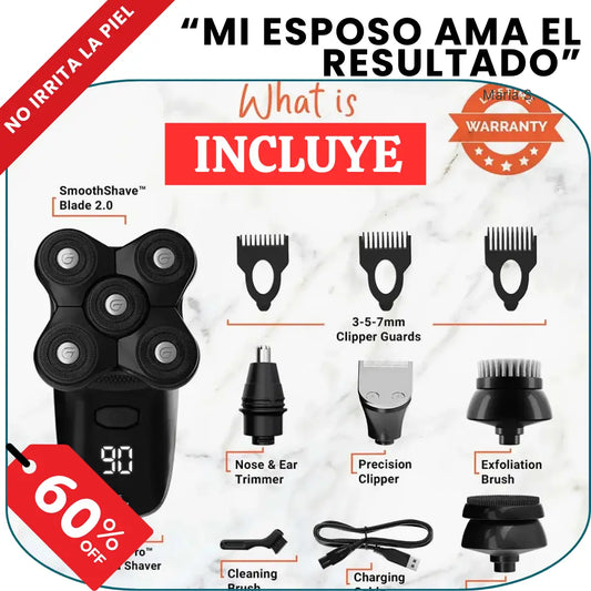 SerieFlex™ afeitadora 5 en 1 "Sin Irritaciones"