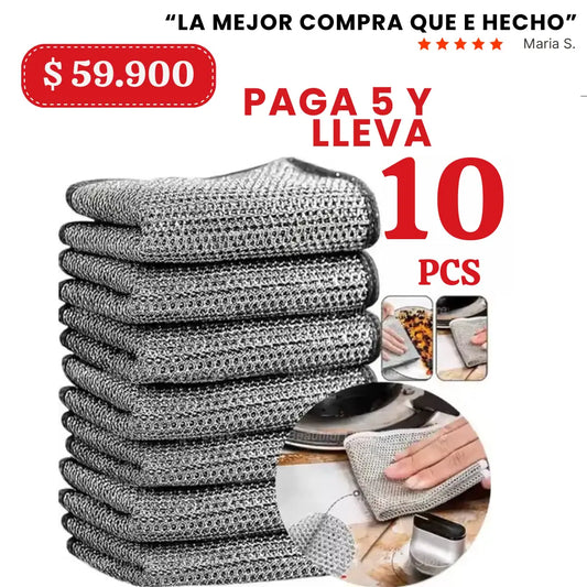 Paños de fregado de tejido de diamante reutilizables: resistentes a las manchas, suaves con las superficies