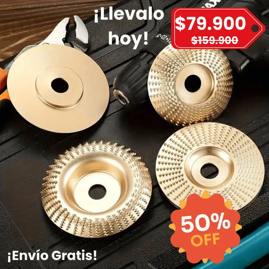 3 Discos de tallado de madera para amoladora angular