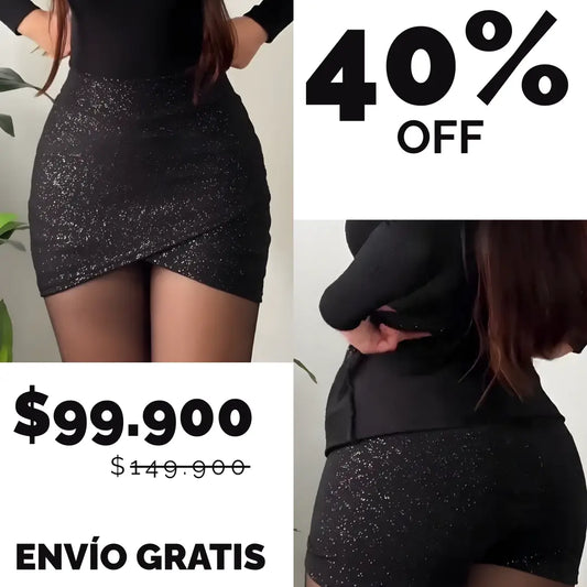 FaldaShort con realce incorporado Brillante