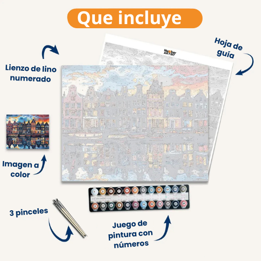 Kit para pintar por números- Reduce estrés y Estimula la creatividad