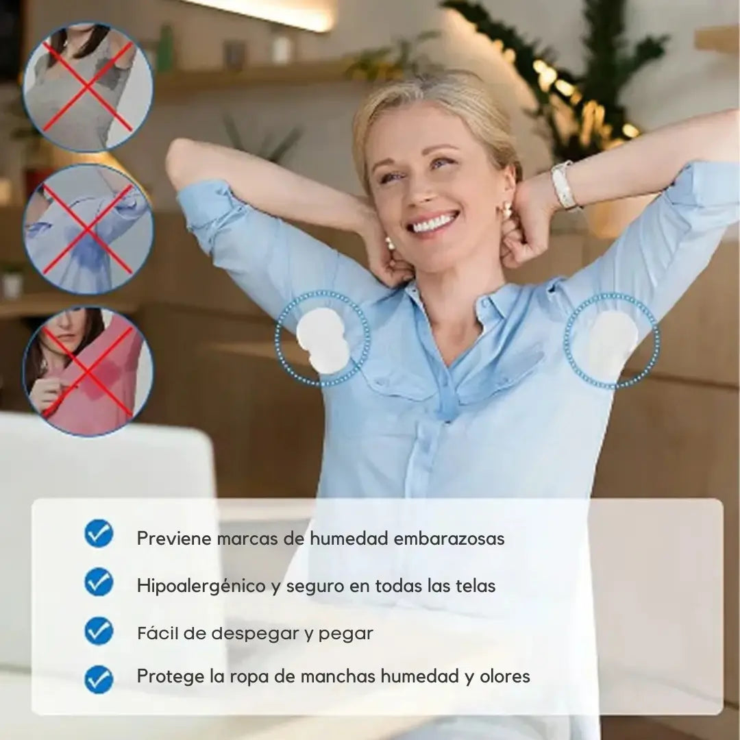 FrescaLife las Almohadillas ultrafinas para el sudor de las axilas