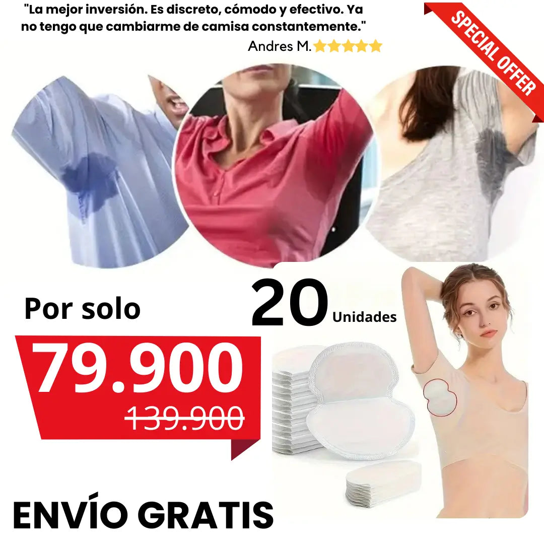 FrescaLife las Almohadillas ultrafinas para el sudor de las axilas