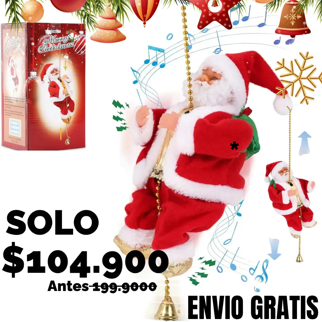 PAPA NOEL escalador musical : (🎉Promoción de Navidad anticipada - 50% de descuento🎄)