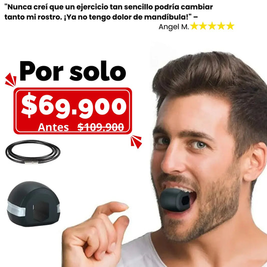 Ejercitador de músculos faciales  en gel de sílice: mandíbula perfilada en 30 días