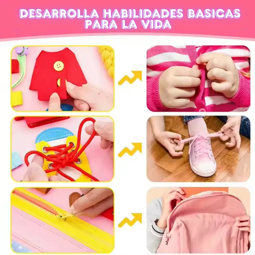 Libro Sensorial Montessori de 8 paginas: Explorando el Mundo