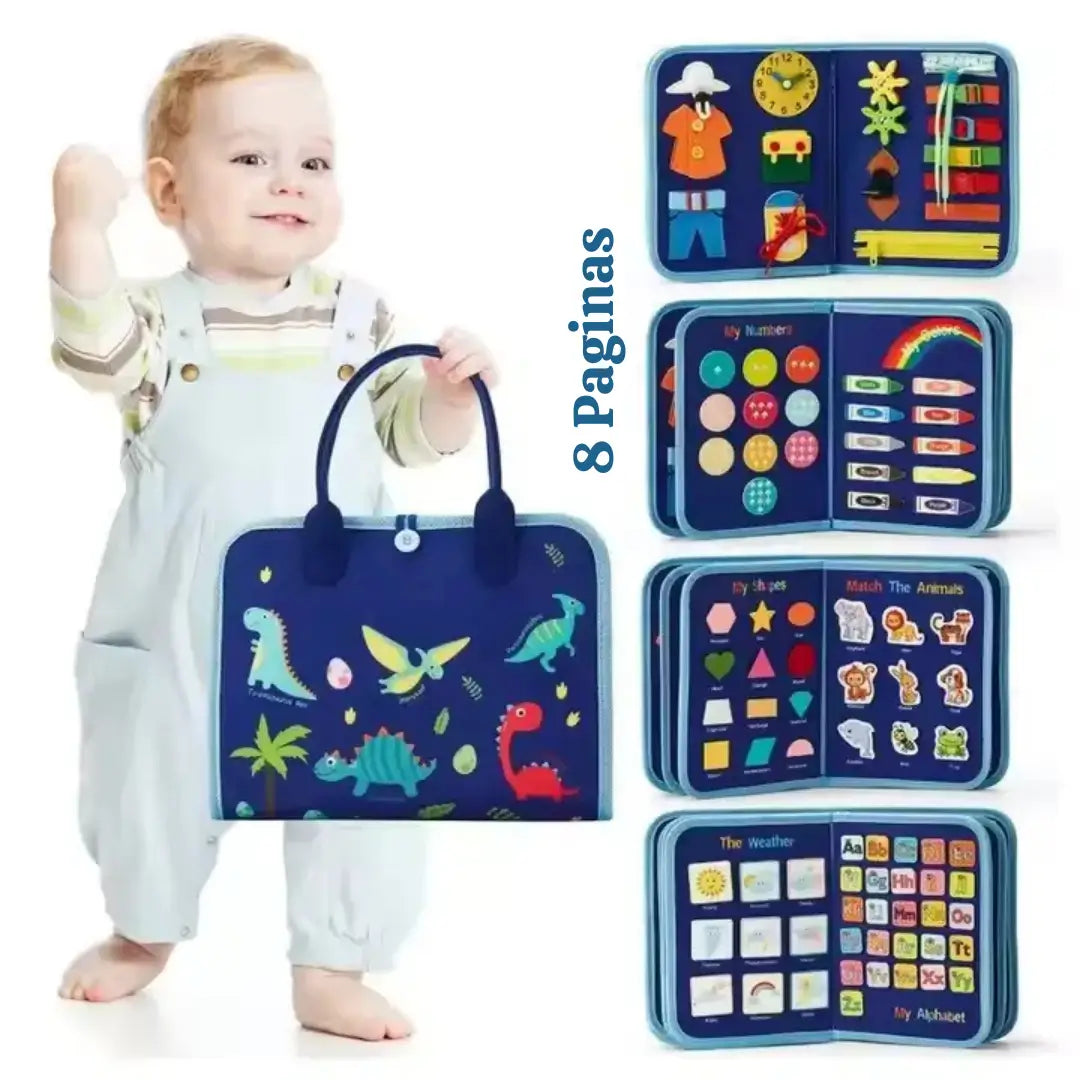 Libro Sensorial Montessori de 8 paginas: Explorando el Mundo