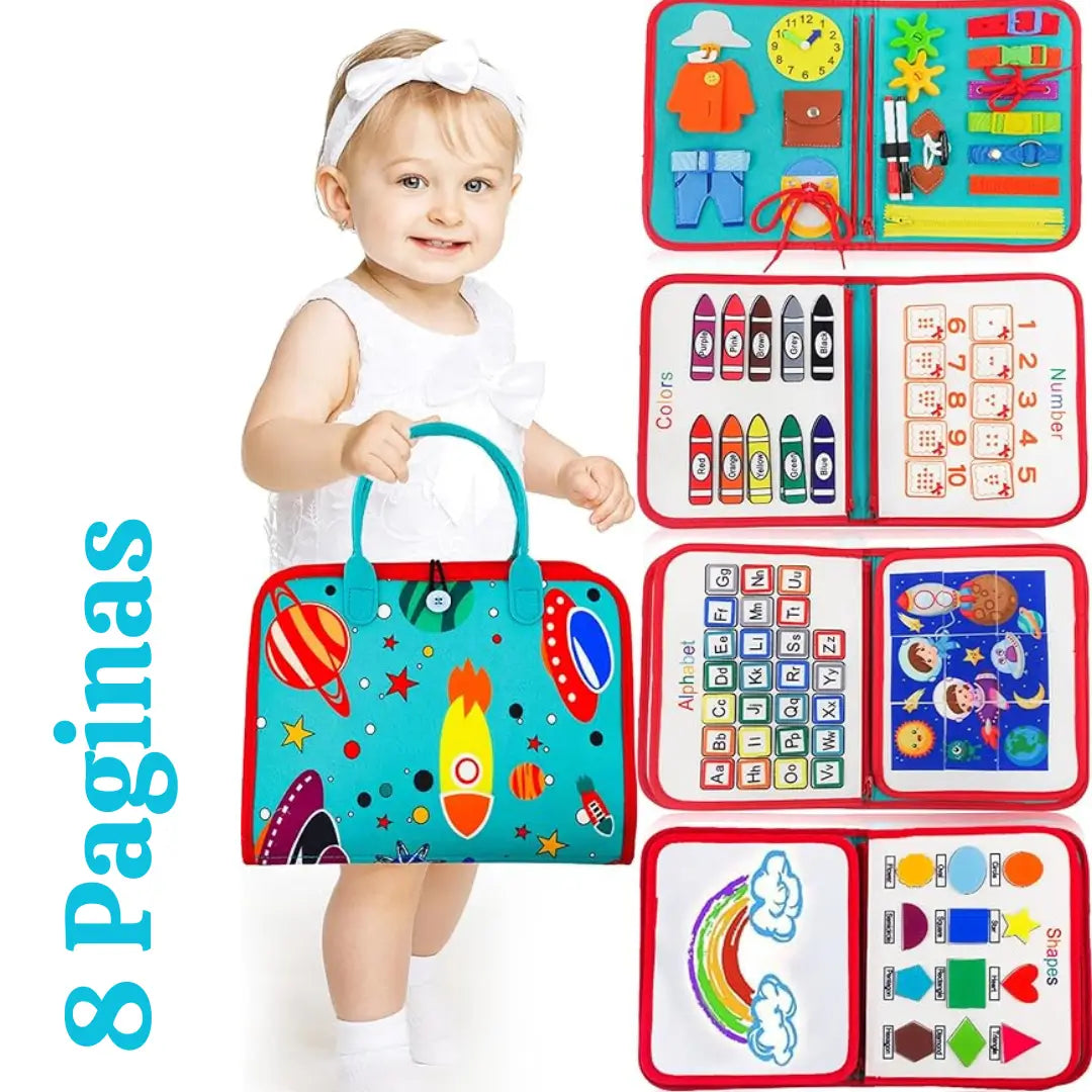 Libro Sensorial Montessori de 8 paginas: Explorando el Mundo