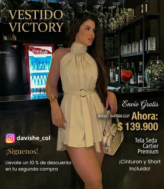 Vestido Victoria: Tela Premium y Short Incluido, ¡Comodidad y Estilo en Uno!