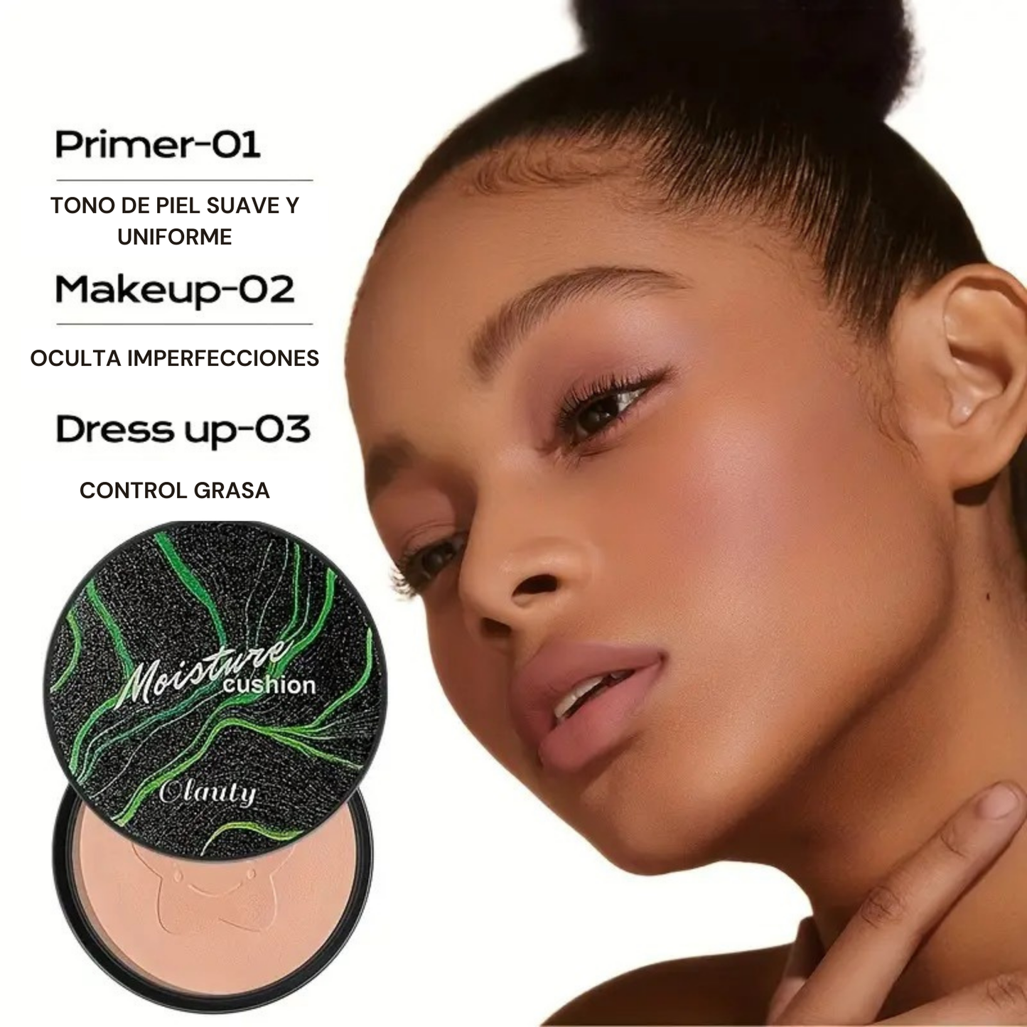 MOISTURE CUSHION™ BASE MAQUILLAJE Y CANDY BELLA POLVO