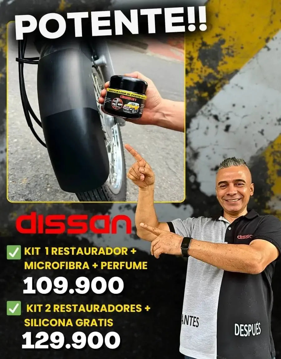 Restaurador Profesional De Partes Negras 200gr