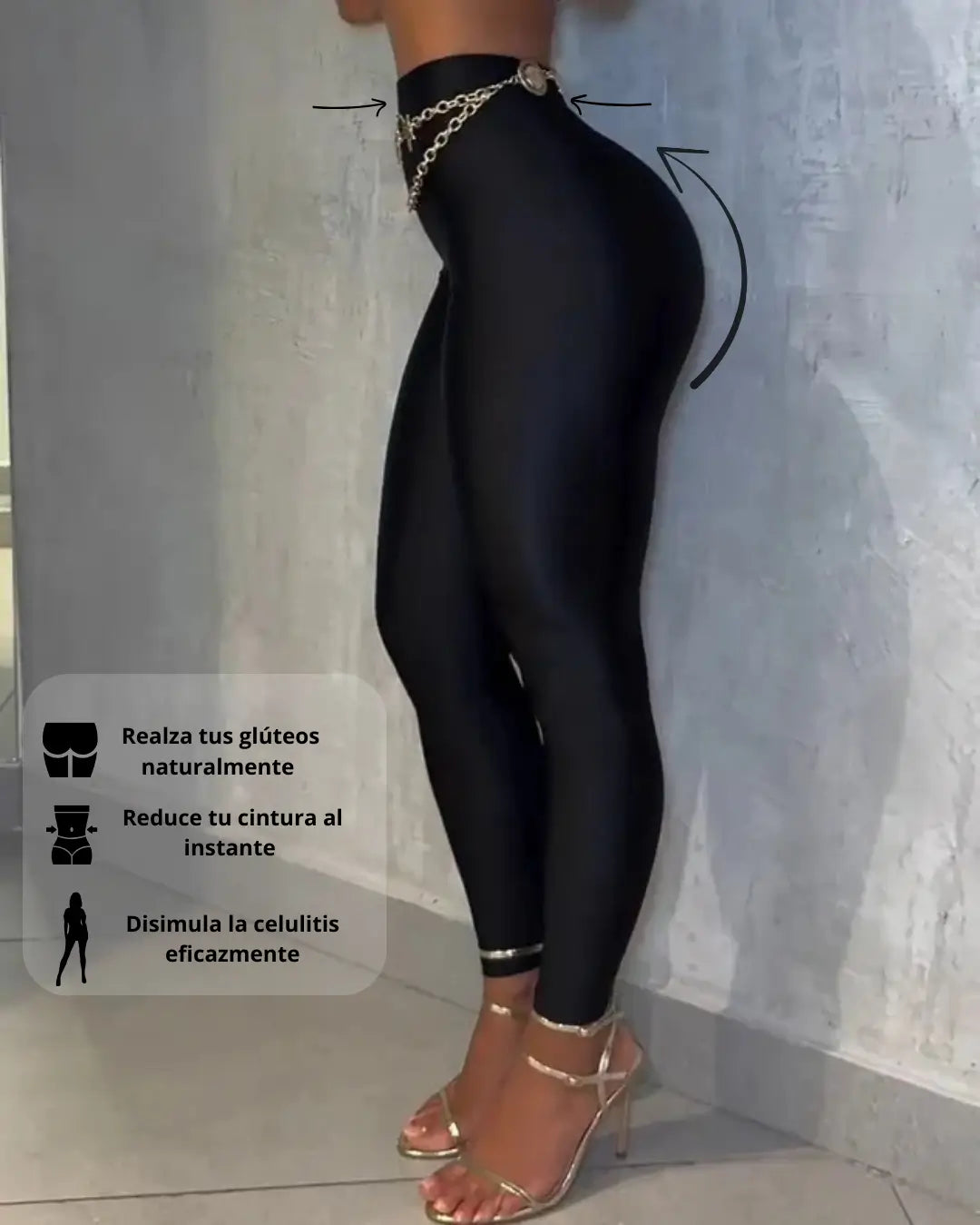 ¡Abdomen plano y caderas levantadas con nuestros Leggins de Alta Elasticidad  🔥