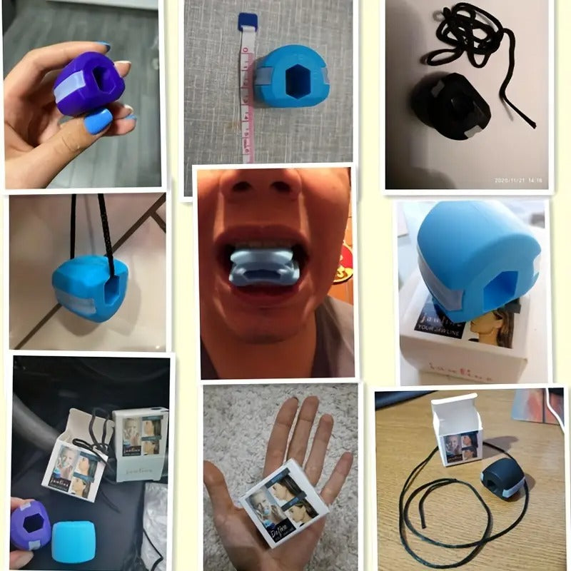 Ejercitador de músculos faciales  en gel de sílice: mandíbula perfilada en 30 días